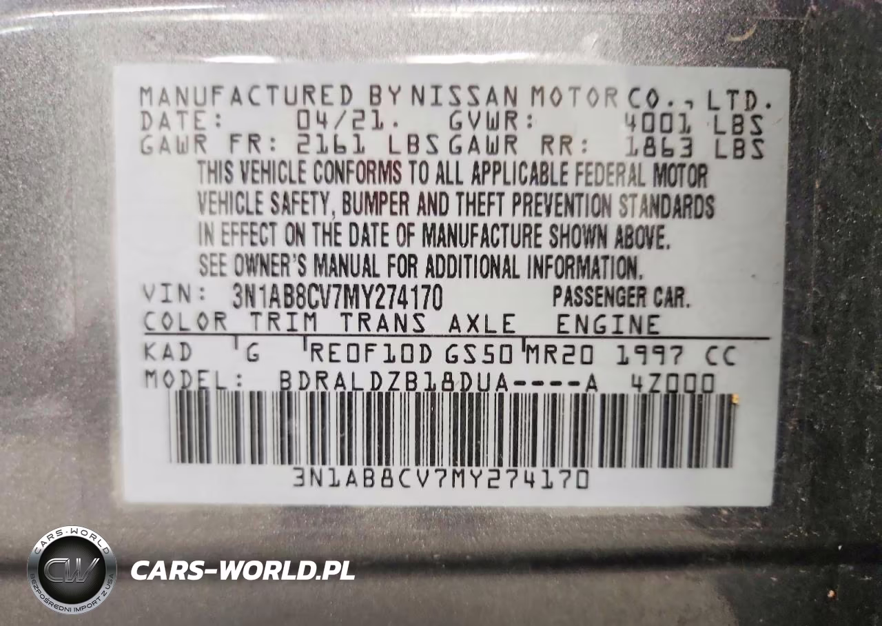 2021 Nissan Sentra Sv VIN:3N1AB8CV7MY274170 - 12