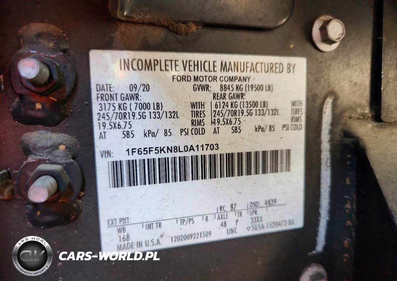 2020 Ford F59 VIN:1F65F5KN8L0A11703 - 13
