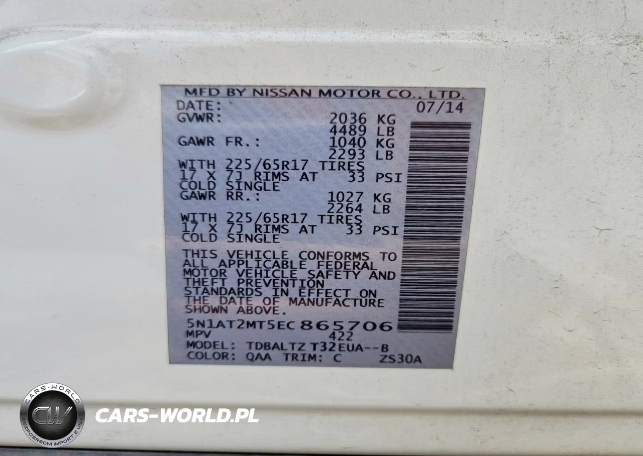 2014 Nissan Rogue Sv VIN:5N1AT2MT5EC865706 - 13
