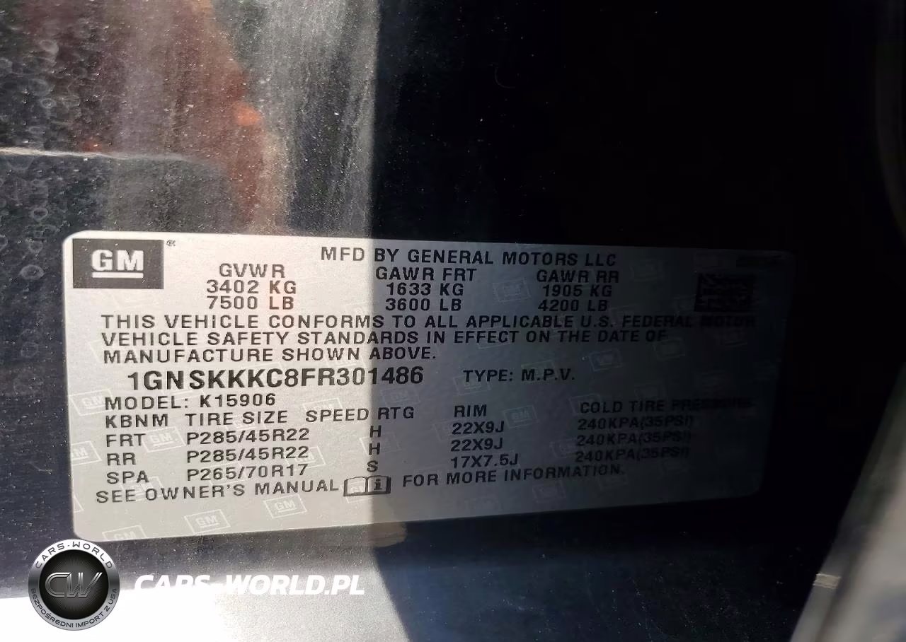 2015 Chevrolet Suburban K1500 Ltz VIN:1GNSKKKC8FR301486 - 13