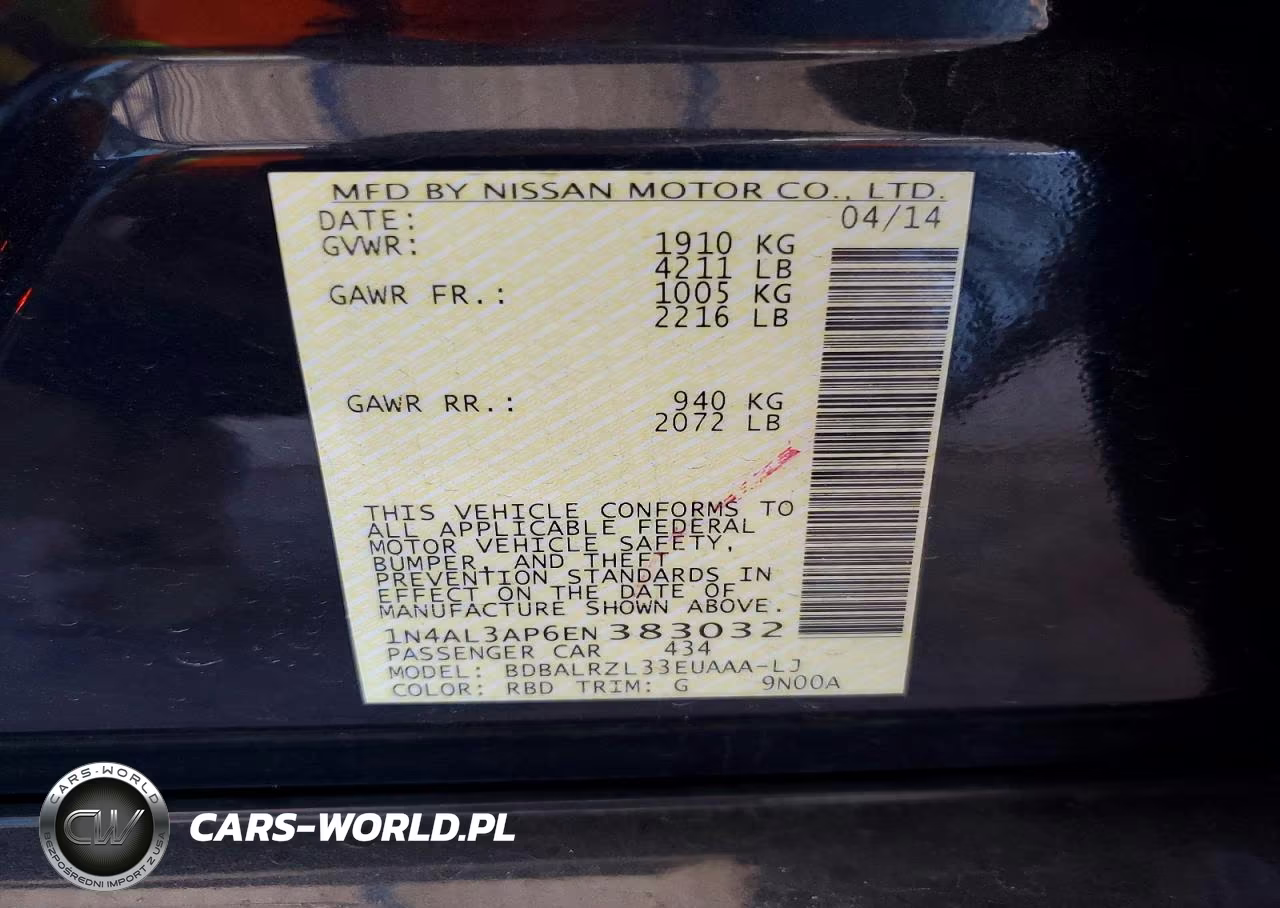 2014 Nissan Altima 2.5 S VIN:1N4AL3AP6EN383032 - 12