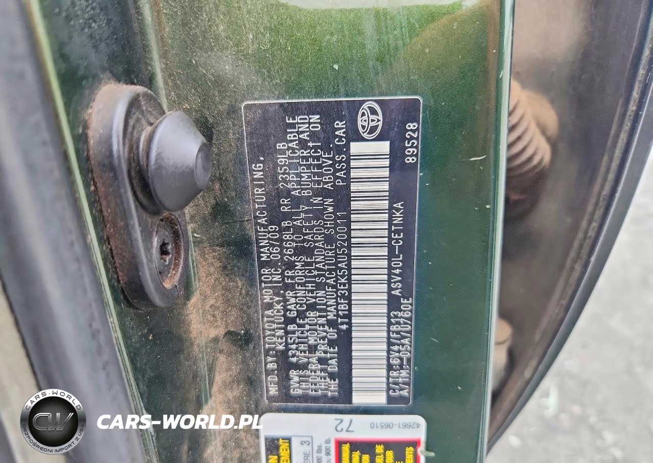 2010 Toyota Camry Le VIN:4T1BF3EK5AU520011 - 12