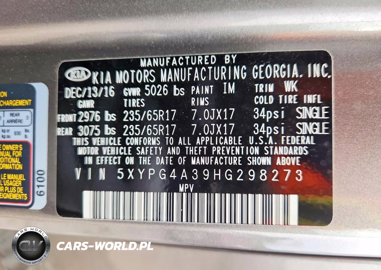 2017 Kia Sorento Lx VIN:5XYPG4A39HG298273 - 14