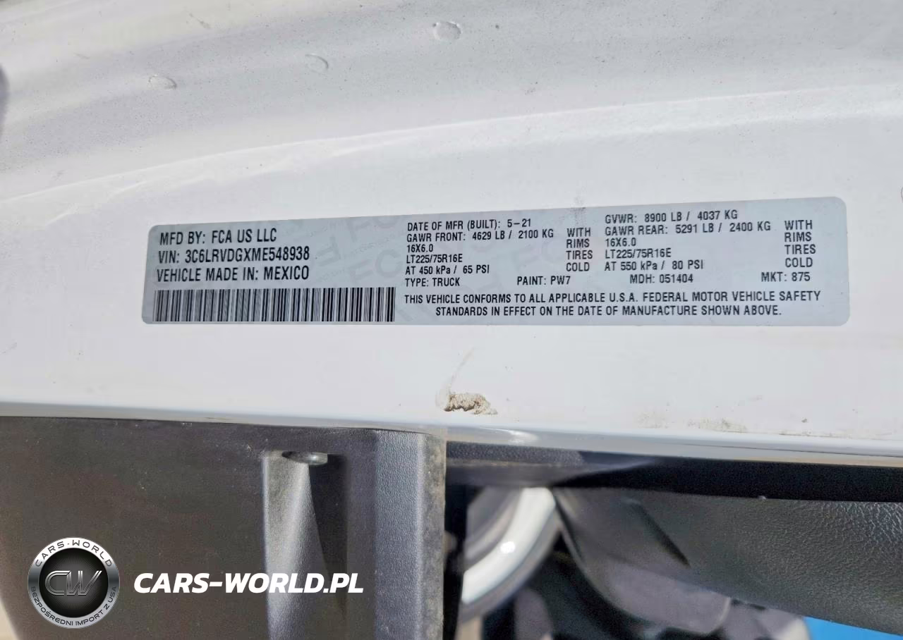 2021 Ram Promaster 2500 Delivery Van VIN:3C6LRVDGXME548938 - 13