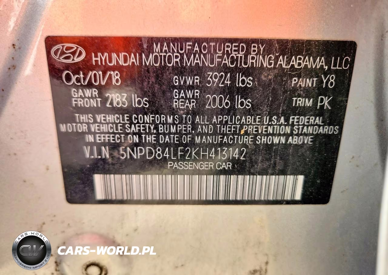 2019 Hyundai Elantra Se VIN:5NPD84LF2KH413142 - 12