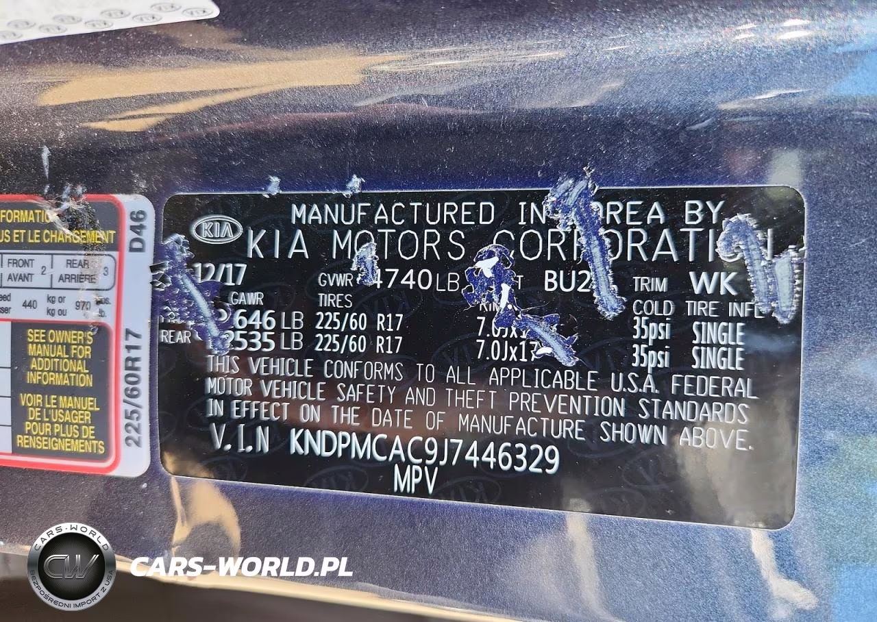 2018 Kia Sportage Lx VIN:KNDPMCAC9J7446329 - 13