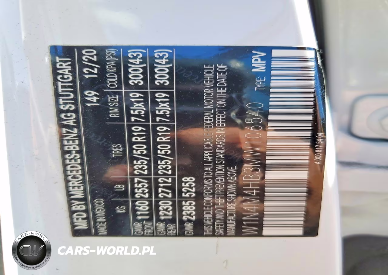 2021 Mercedes-Benz Glb 250 4Matic VIN:W1N4M4HB3MW106540 - 14