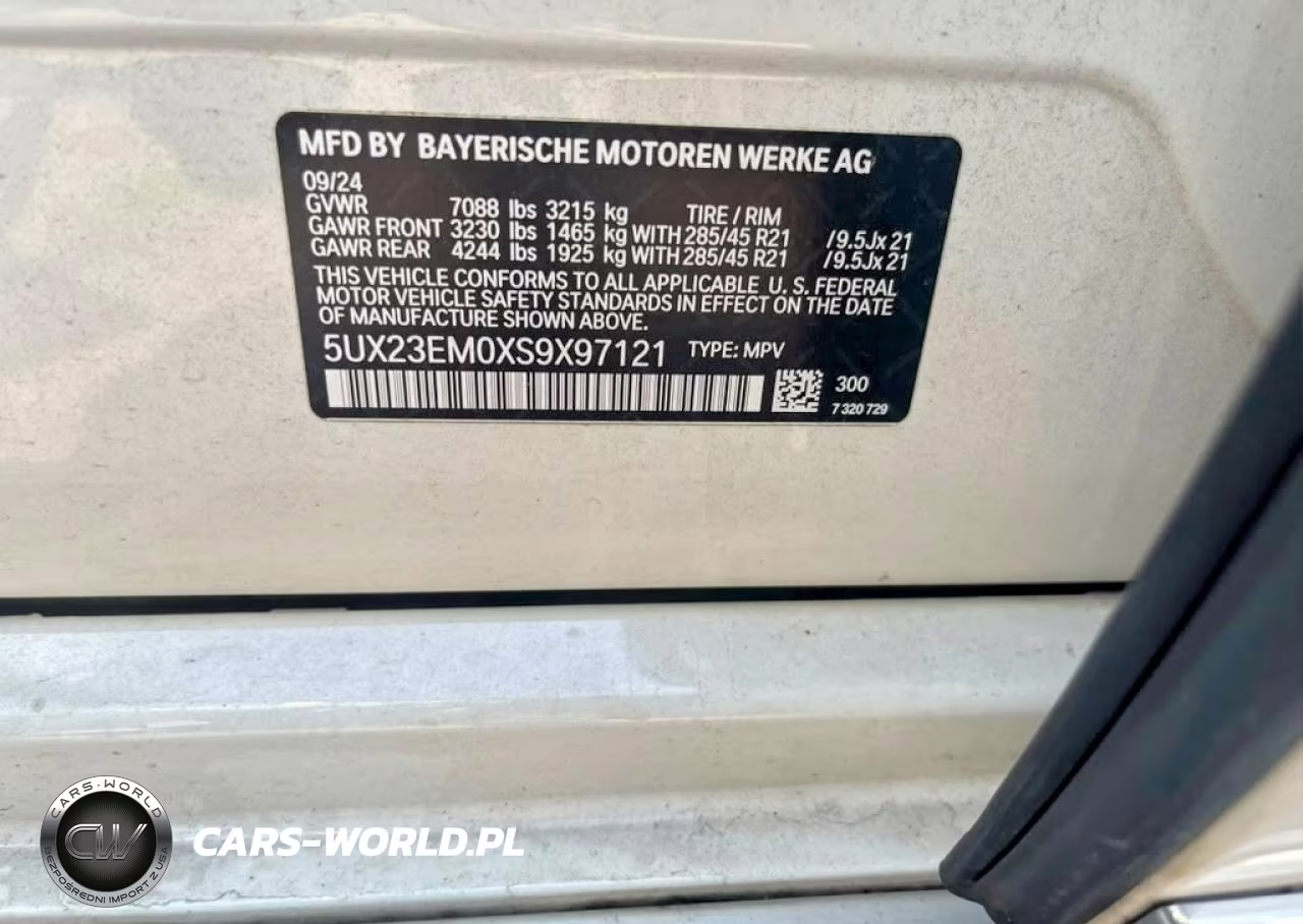 2025 BMW X7 xDrive40I VIN:5UX23EM0XS9X97121 - 13