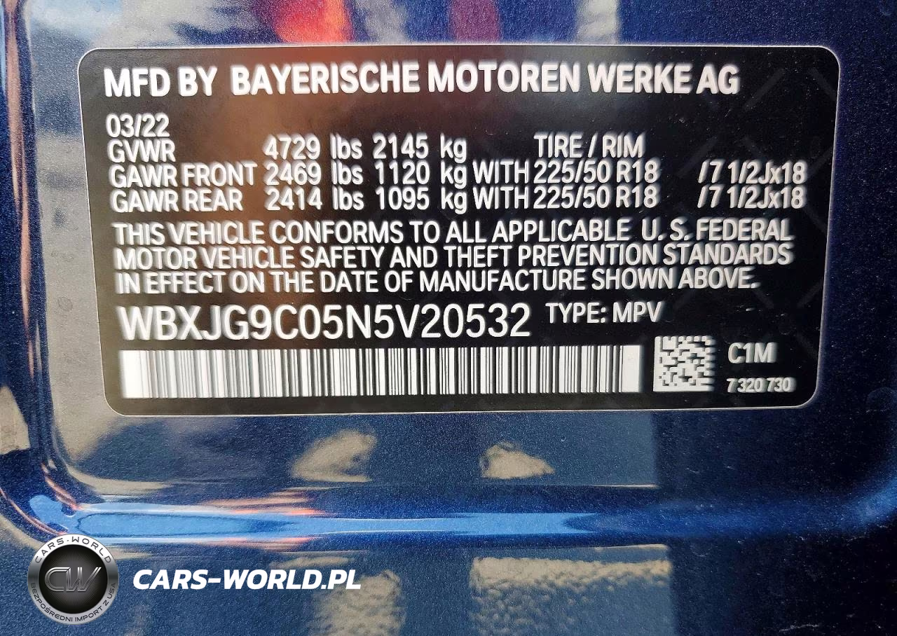 2022 BMW X1 xDrive28I VIN:WBXJG9C05N5V20532 - 12