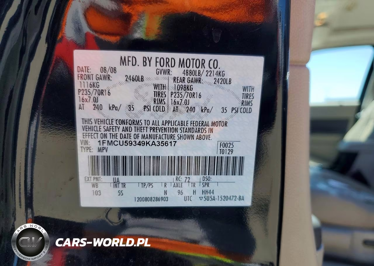 2009 Ford Escape Hybrid VIN:1FMCU59349KA35617 - 12