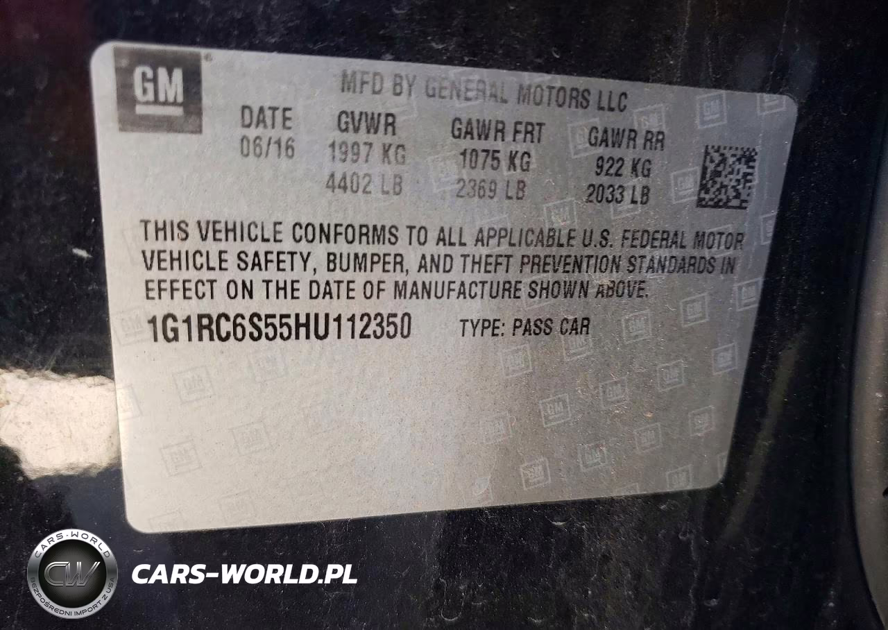 2017 Chevrolet Volt Lt VIN:1G1RC6S55HU112350 - 12