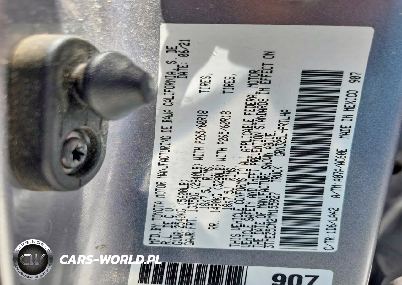 2021 Toyota Tacoma Limited VIN:3TMEZ5CN2MM155927 - 13