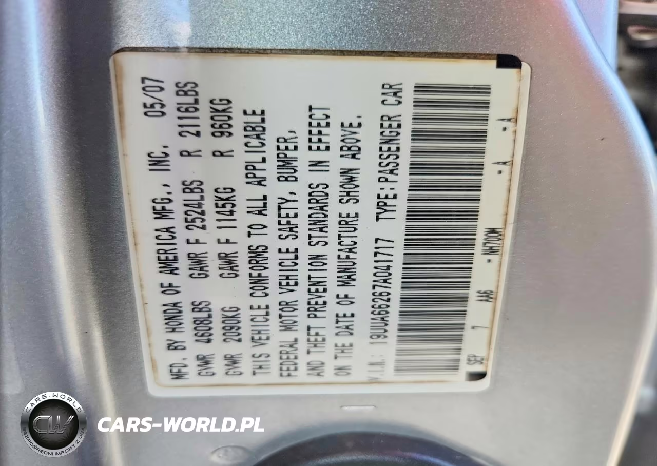 2007 Acura Tl VIN:19UUA66267A041717 - 12