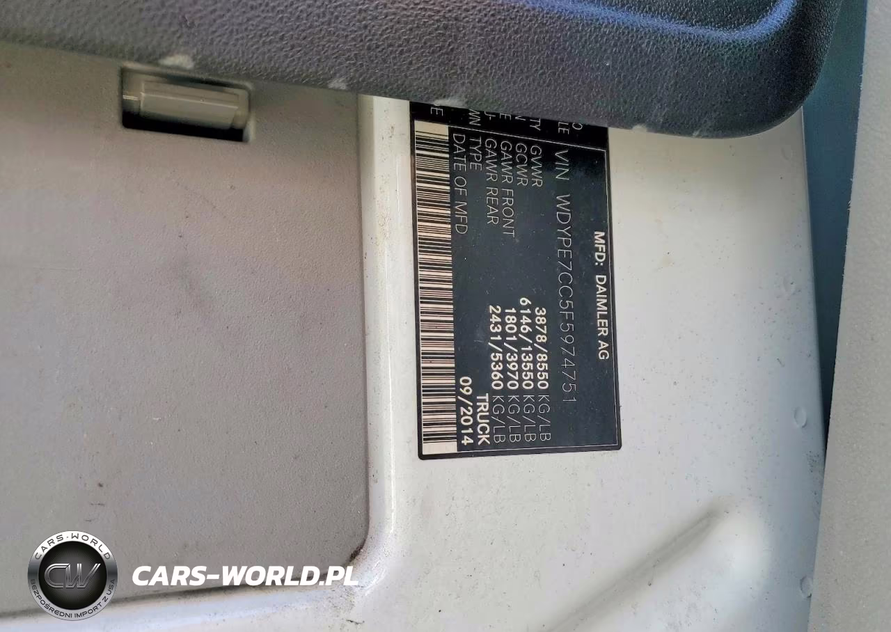 2015 Freightliner Sprinter 2500 Refrigerated Delivery Van VIN:WDYPE7CC5F5974751 - 13