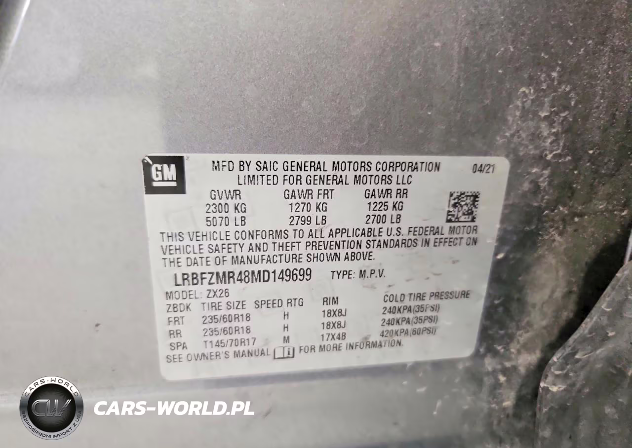 2021 Buick Envision Preferred VIN:LRBFZMR48MD149699 - 13