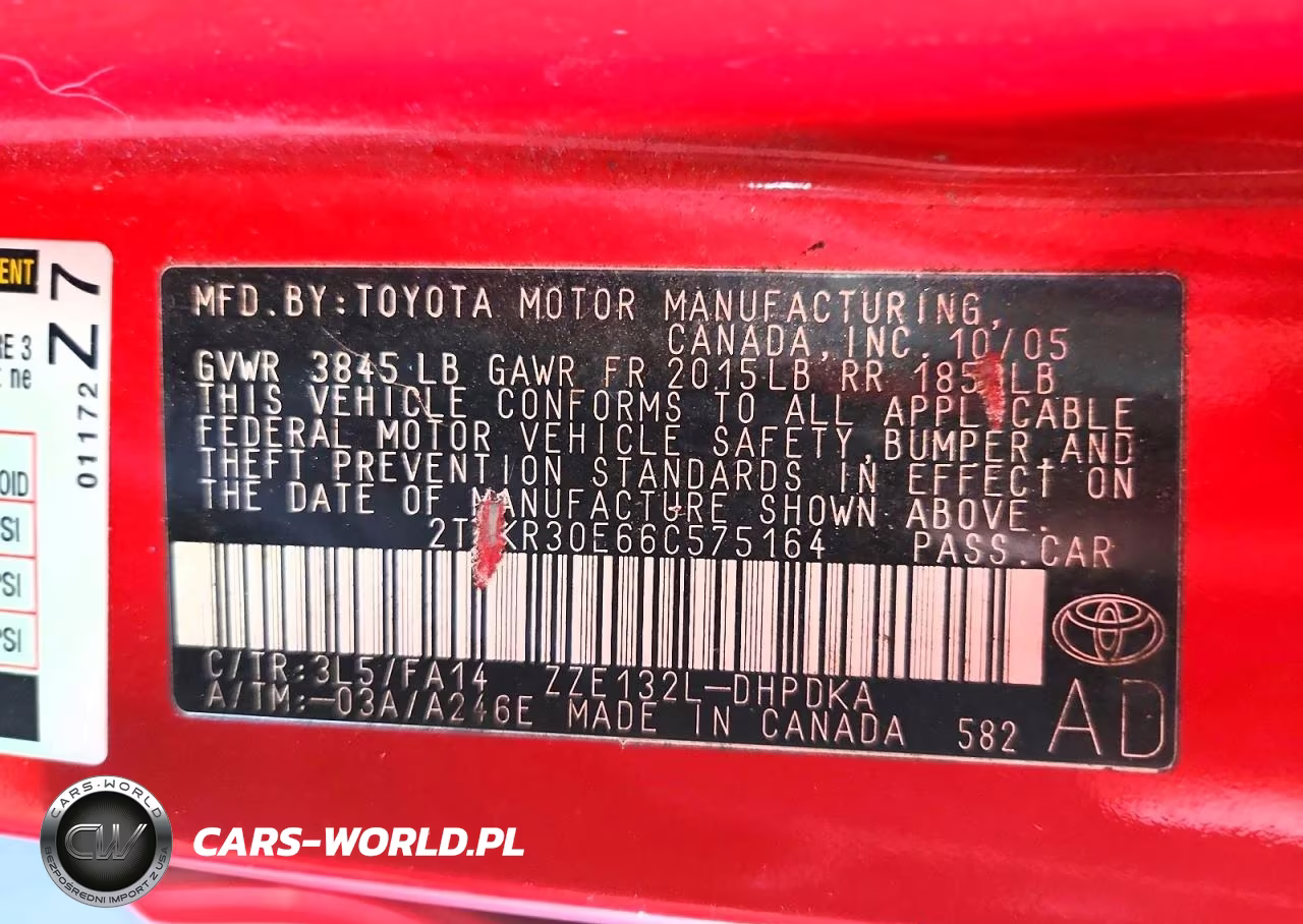 2006 Toyota Matrix Base VIN:2T1KR30E66C575164 - 12