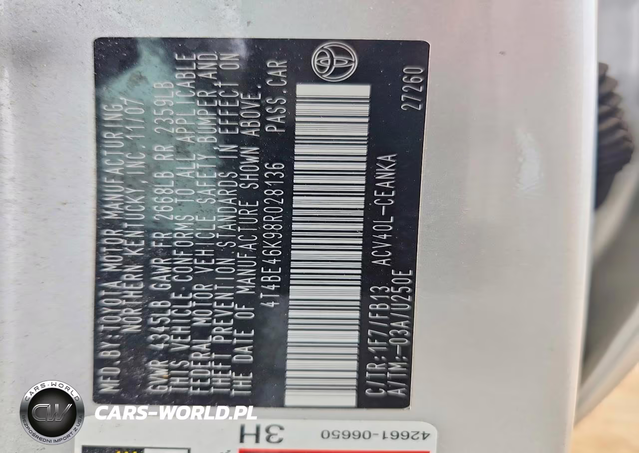 2008 Toyota Camry Le VIN:4T4BE46K98R028136 - 13