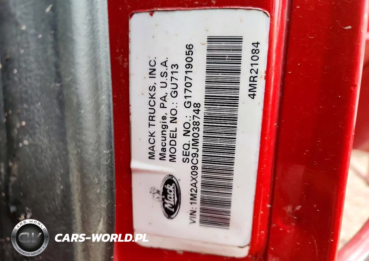 2018 Mack Gu700 Dump Truck VIN:1M2AX09C9JM038748 - 11