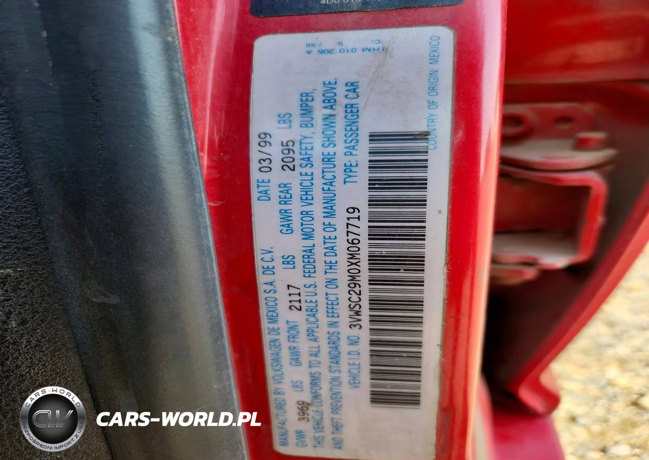 1999 Volkswagen Jetta Gls VIN:3VWSC29M0XM067719 - 13