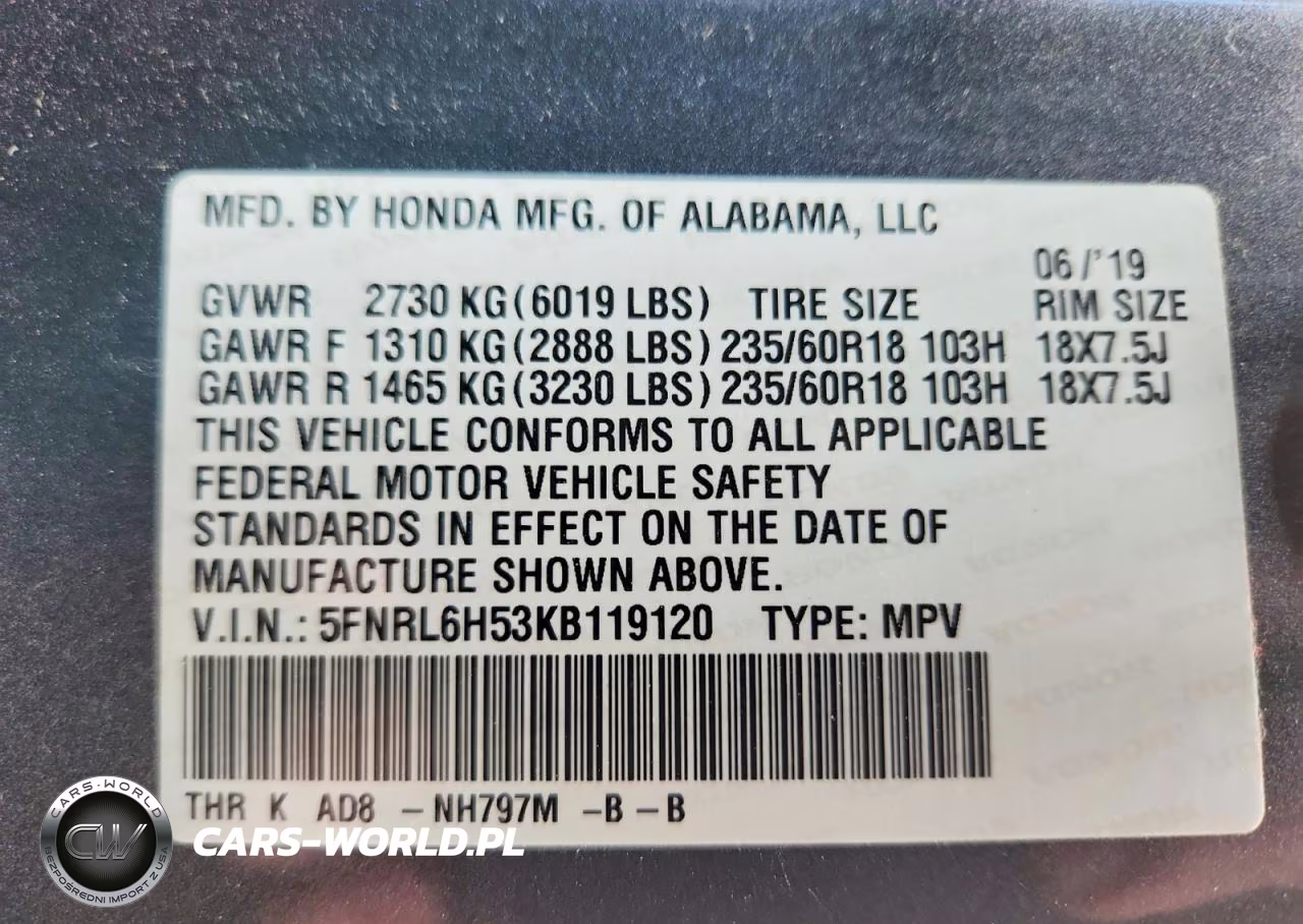 2019 Honda Odyssey Ex VIN:5FNRL6H53KB119120 - 14