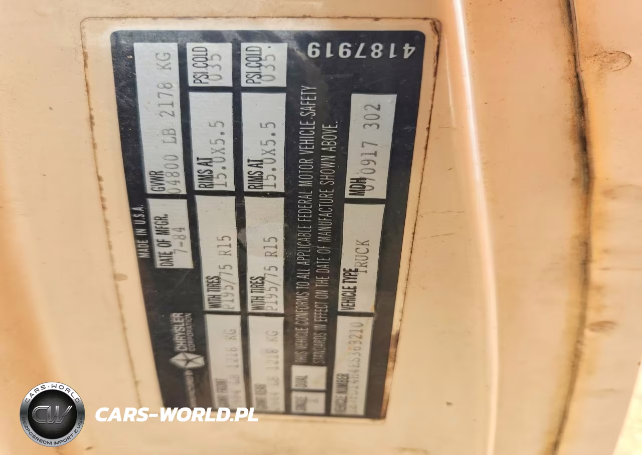 1984 Dodge D-Series D150 VIN:1B7FD14H4ES363210 - 13