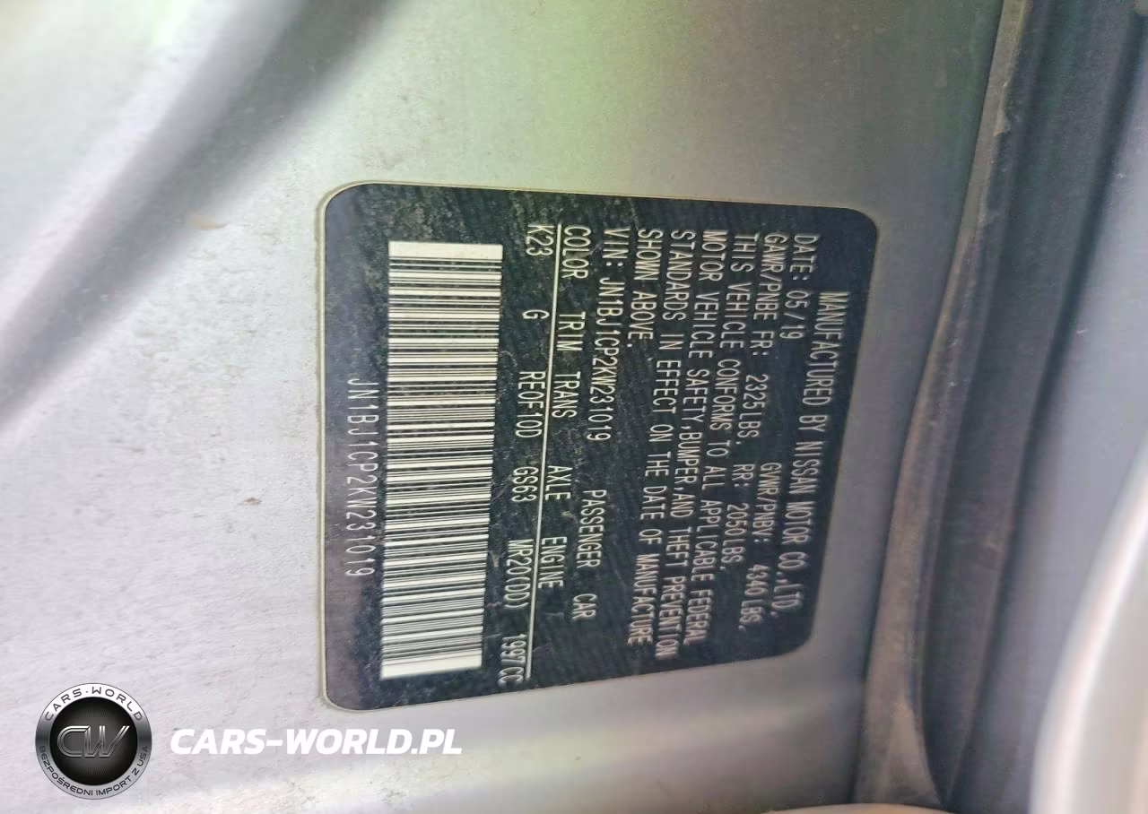 2019 Nissan Rogue Sport S VIN:JN1BJ1CP2KW231019 - 13