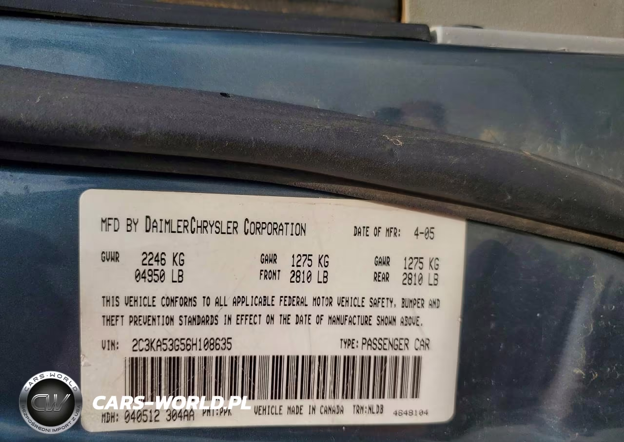 2006 Chrysler 300 Touring VIN:2C3KA53G56H108635 - 12