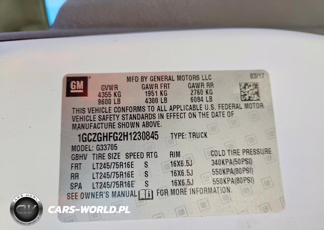 2017 Chevrolet Exp G3500 VIN:1GCZGHFG2H1230845 - 13