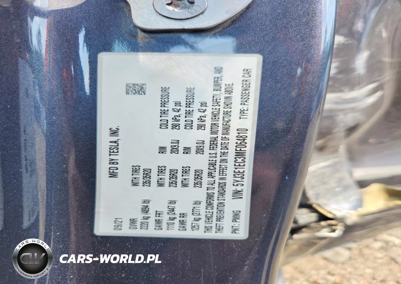 2021 Tesla Model 3 VIN:5YJ3E1EC3MF064810 - 13