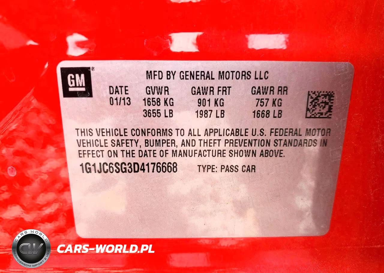 2013 Chevrolet Sonic Lt VIN:1G1JC6SG3D4176668 - 12