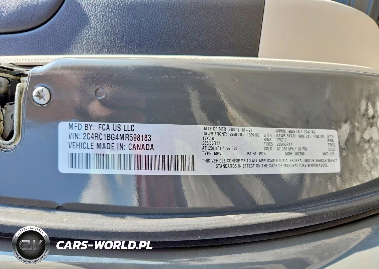 2021 Chrysler Pacifica Touring L VIN:2C4RC1BG4MR598183 - 13