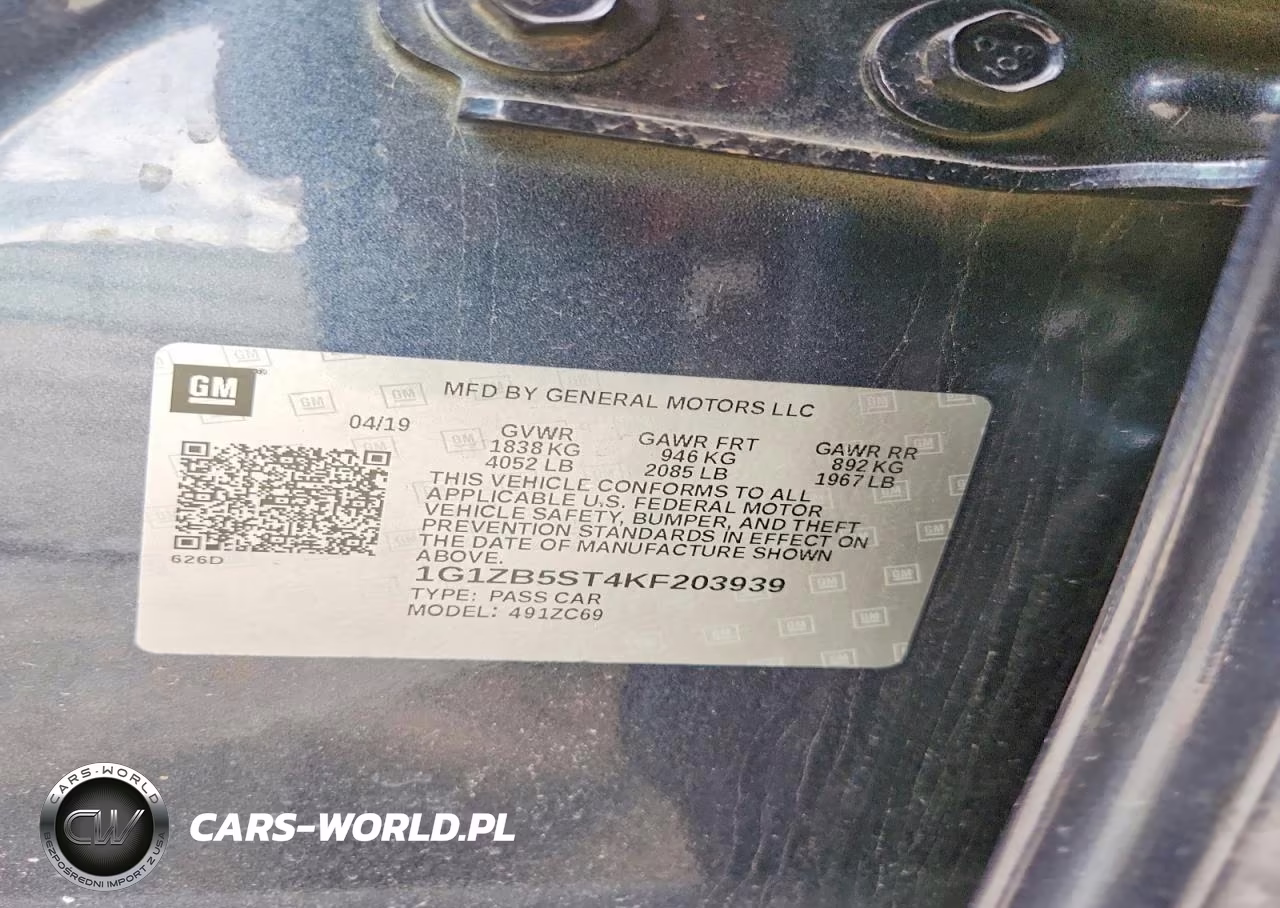 2019 Chevrolet Malibu Ls VIN:1G1ZB5ST4KF203939 - 12
