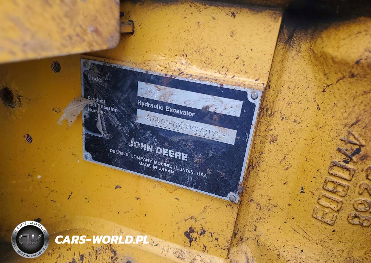 2015 John Deere 35G Mini Excavator VIN:1FF035GXEFK273175 - 10