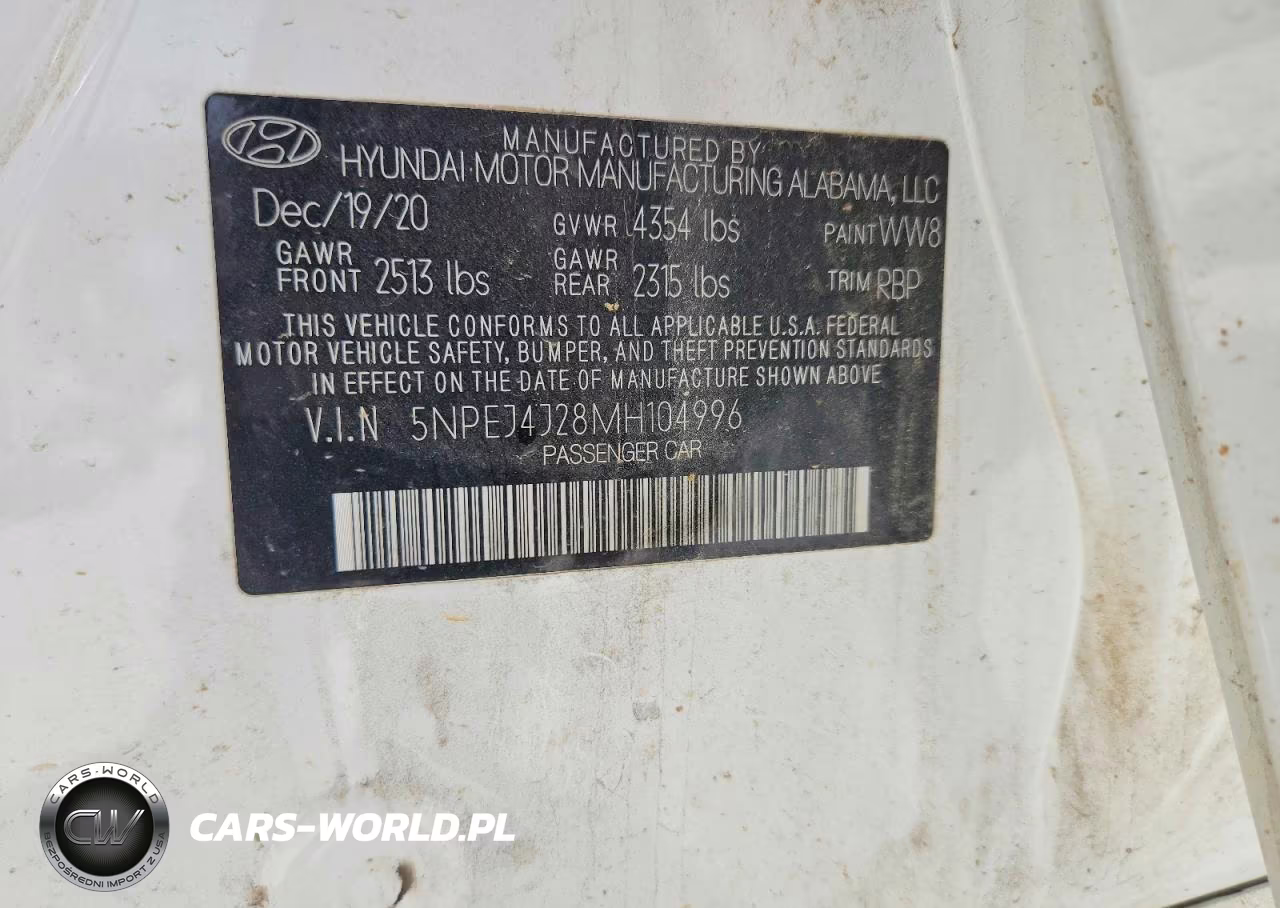 2021 Hyundai Sonata Sel Plus VIN:5NPEJ4J28MH104996 - 12