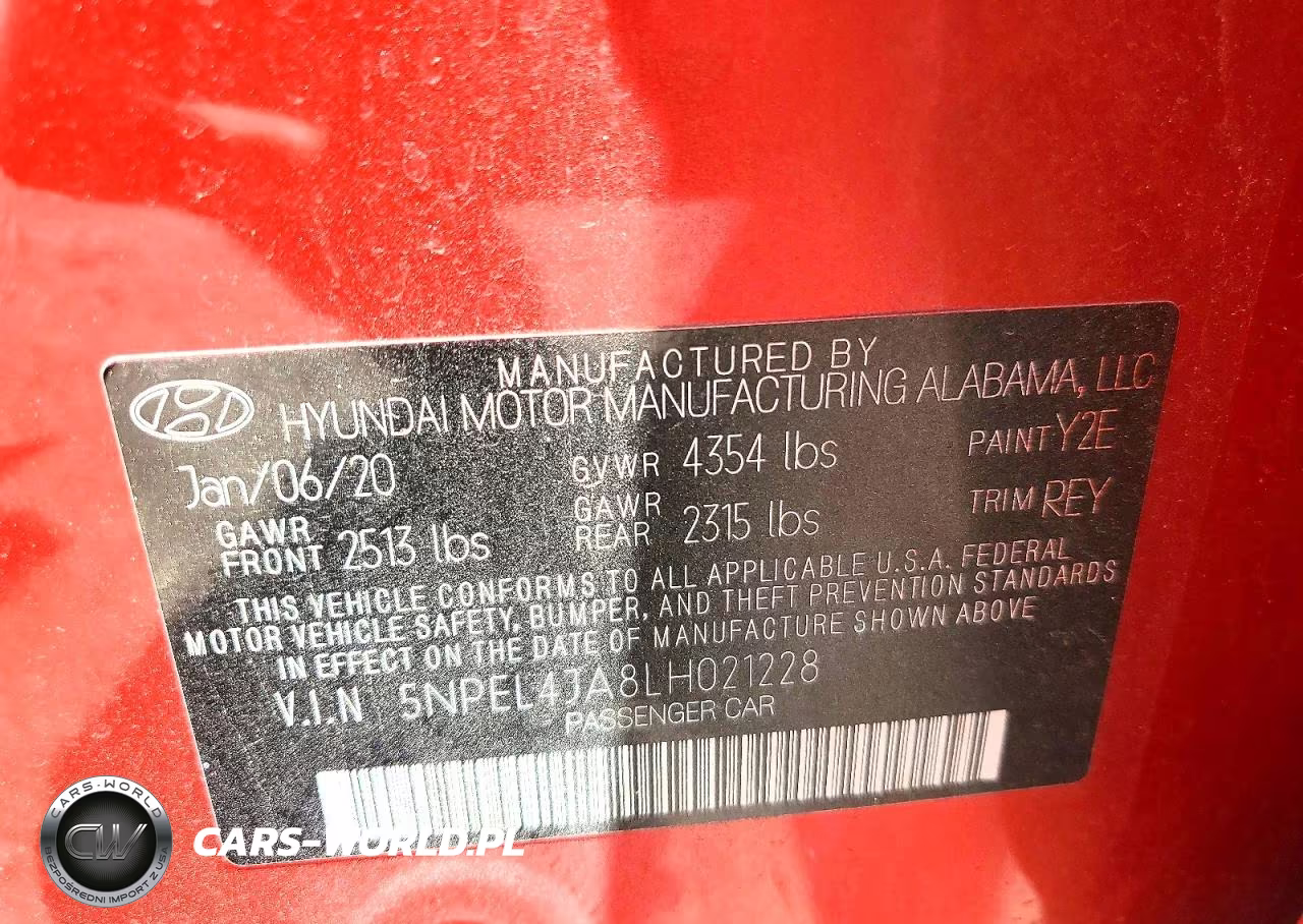 2020 Hyundai Sonata Sel VIN:5NPEL4JA8LH021228 - 12