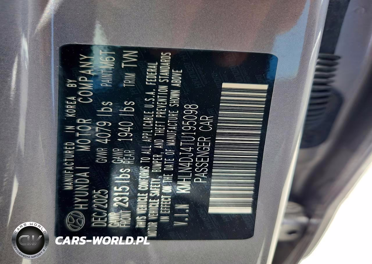 2026 Hyundai Elantra Limited VIN:KMHLN4DJ4TU195098 - 13
