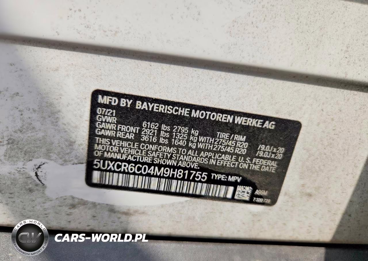 2021 BMW X5 xDrive40I VIN:5UXCR6C04M9H81755 - 13