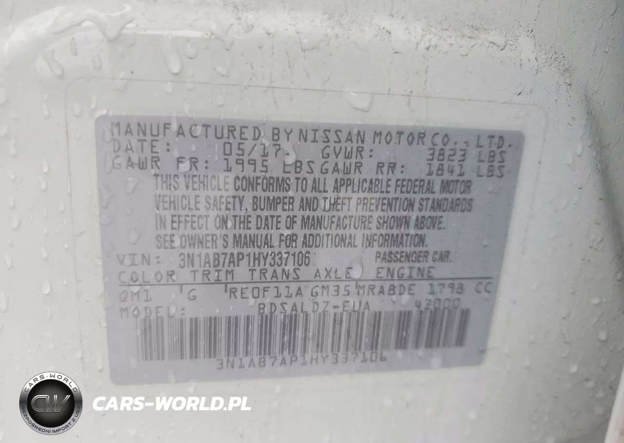 2017 Nissan Sentra Sv VIN:3N1AB7AP1HY337106 - 13