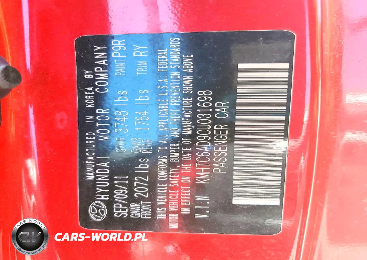2012 Hyundai Veloster Base VIN:KMHTC6AD9CU031698 - 14