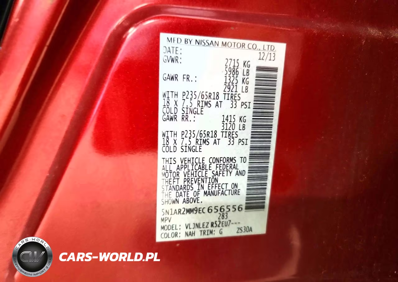 2014 Nissan Pathfinder Sv VIN:5N1AR2MM9EC656556 - 13
