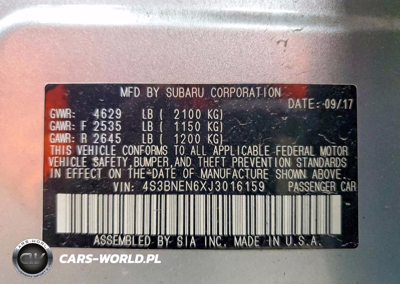 2018 Subaru Legacy 3.6R Limited VIN:4S3BNEN6XJ3016159 - 12
