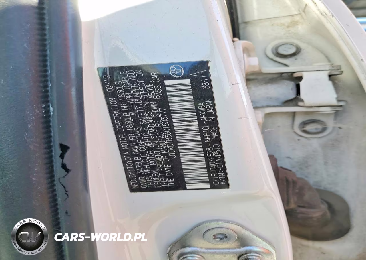 2012 Toyota Prius C One VIN:JTDKDTB36C1503777 - 13
