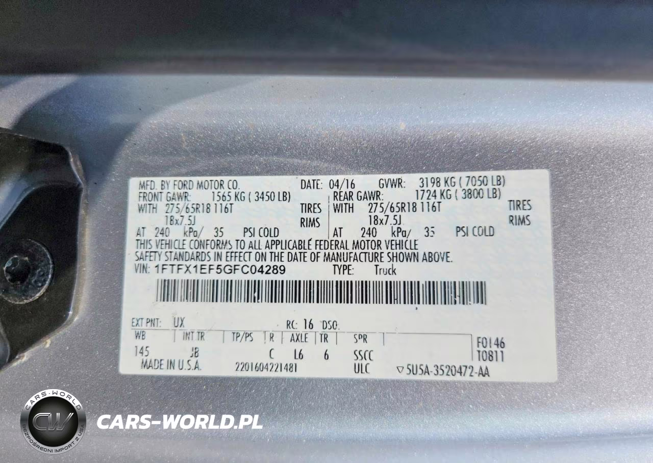 2016 Ford F150 Super Cab VIN:1FTFX1EF5GFC04289 - 12