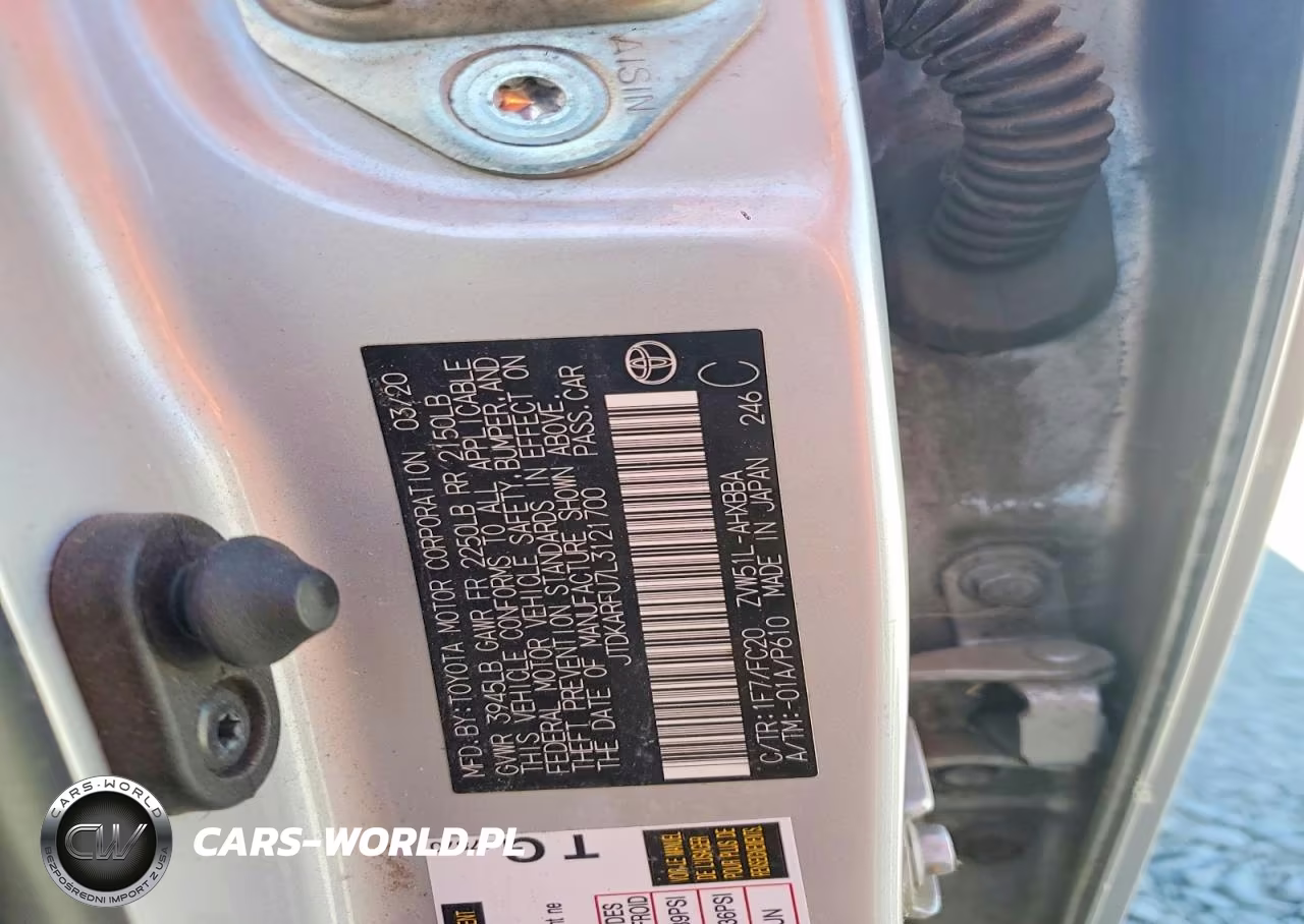 2020 Toyota Prius L Eco VIN:JTDKARFU7L3121700 - 12