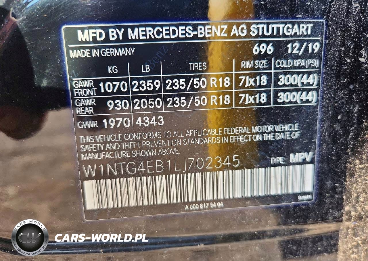 2020 Mercedes-Benz Gla 250 VIN:W1NTG4EB1LJ702345 - 13