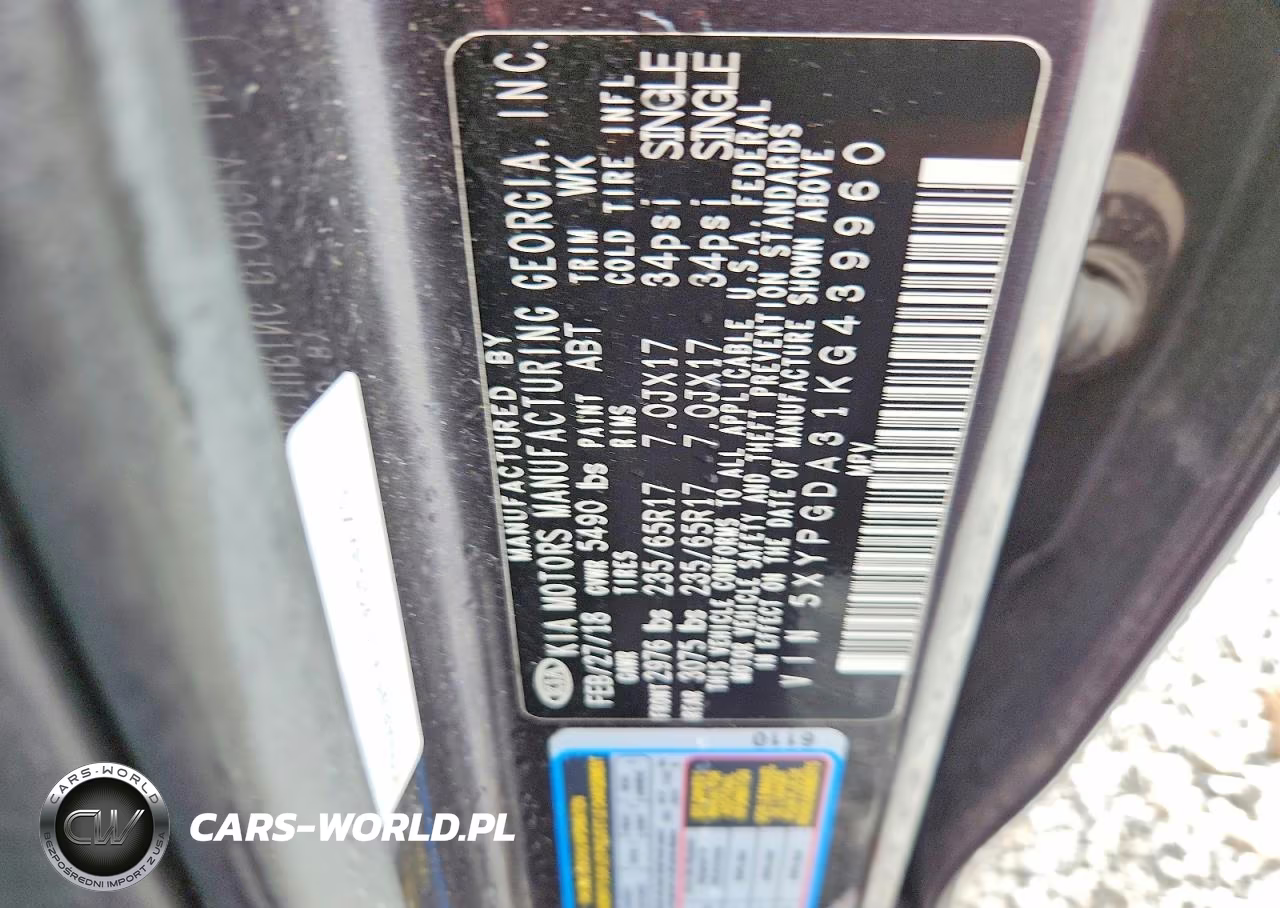 2019 Kia Sorento Lx VIN:5XYPGDA31KG439960 - 13