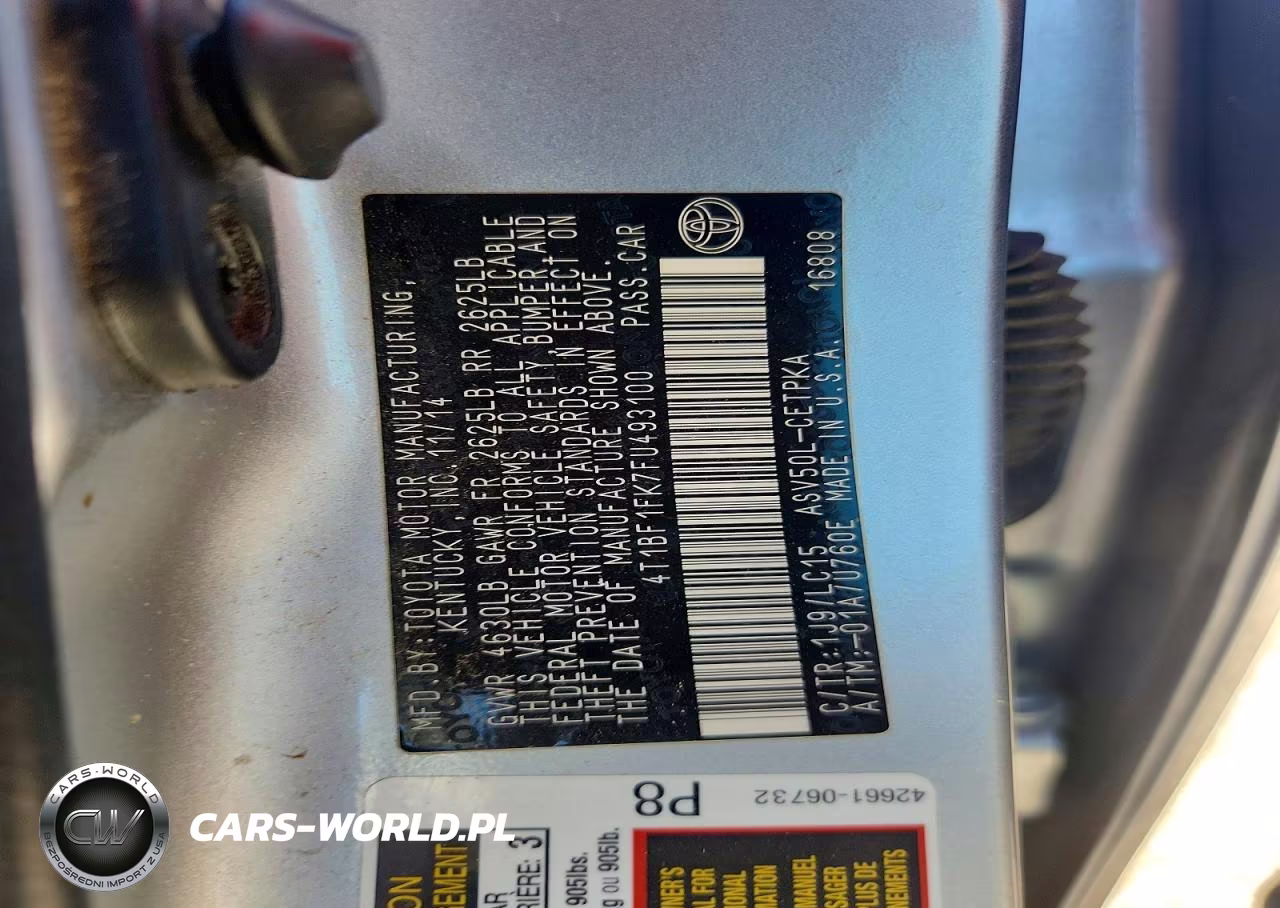 2015 Toyota Camry Xse VIN:4T1BF1FK7FU493100 - 12