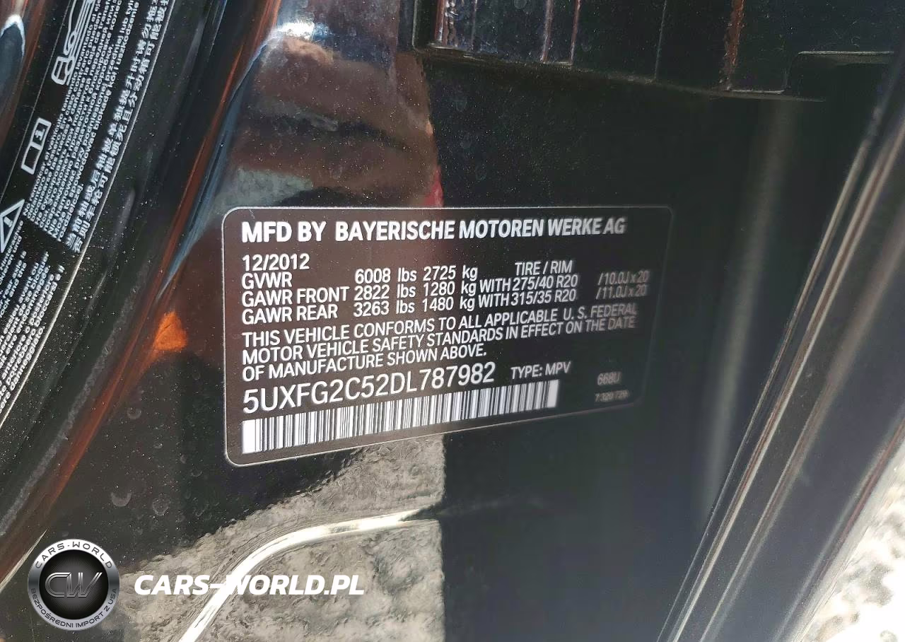 2013 BMW X6 xDrive35I VIN:5UXFG2C52DL787982 - 13