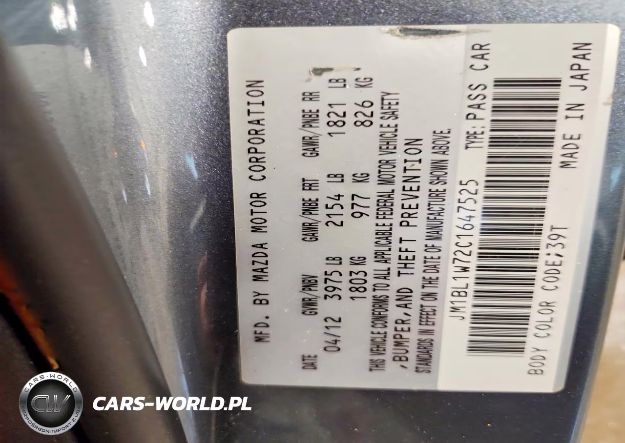 2012 Mazda 3 I VIN:JM1BL1W72C1647525 - 12