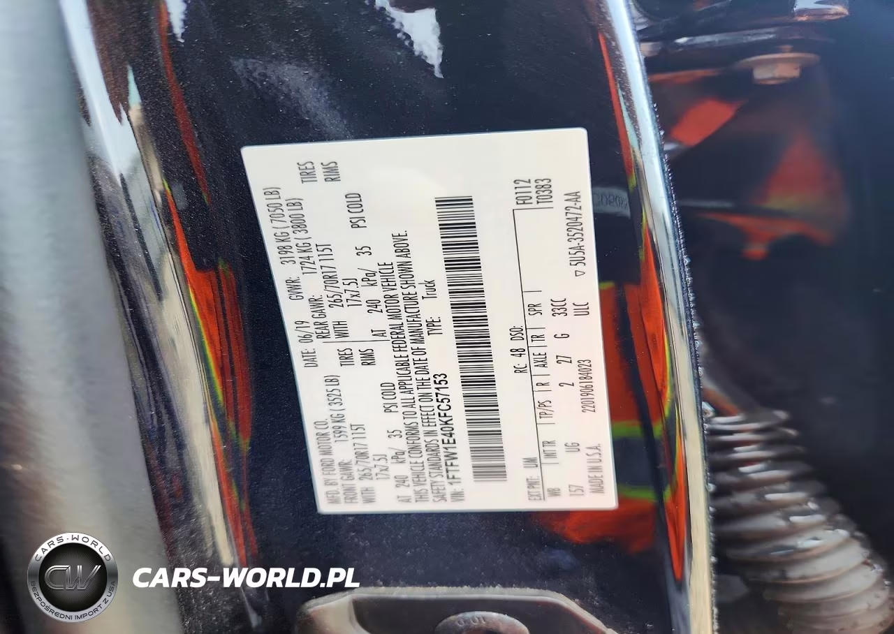 2019 Ford F150 Supercrew VIN:1FTFW1E40KFC57153 - 13